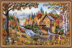 Bead Embroidery kit Water-Mill - Abris Art
