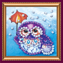 Bead Embroidery kit Owl - 3 - Abris Art
