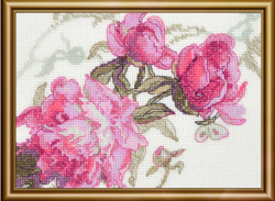 Cross stitch kit Peonies - Whisper - Aine