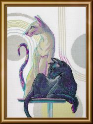 Cross stitch kit Mystical Cats - RIOLIS