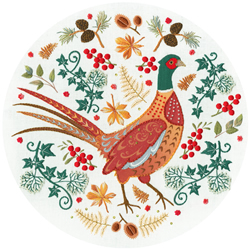 Embroidery kit Kathy Pilcher - Folk Pheasant - Bothy Threads