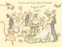 Borduurpakket Anita Jeram - Mice day for a white wedding - Bothy Threads