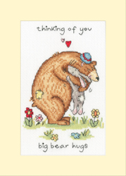 Borduurpakket Cockadoodle - Big Bear Hugs - Bothy Threads