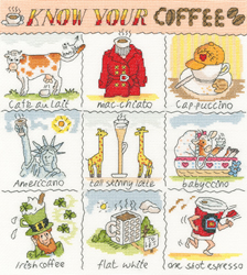 Cross stitch kit Helen Smith - Know Your Coffee - Bothy Threads