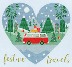 Cross stitch kit Hilary Yafai - Festive Travels - Bothy Threads