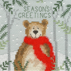 Cross stitch kit Xmas Bear - Bothy Threads