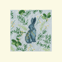 Cross stitch kit Jade Mosinski Christmas Cards - Scandi Hare - Bothy Threads
