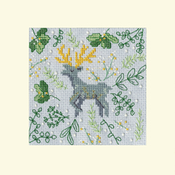 Cross stitch kit Jade Mosinski Christmas Cards - Scandi Deer - Bothy Threads