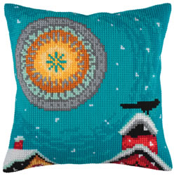 Cushion cross stitch kit Winter Sun - Collection d'Art