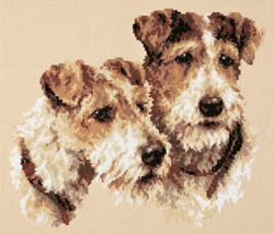 Cross stitch kit Fox Terriers - Magic Needle