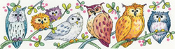 Cross stitch kit Owls on Parade - Heritage Crafts