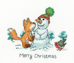 Cross stitch kit Merry Christmas - Heritage Crafts