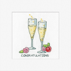 Borduurpakket Card - Congratulations - Heritage Crafts