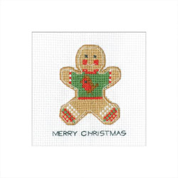 Borduurpakket Gingerbread Card - Christmas Jumper - Heritage Crafts