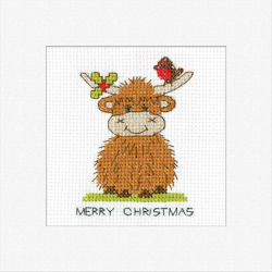 Borduurpakket Highland Card - Robin & Holly - Heritage Crafts