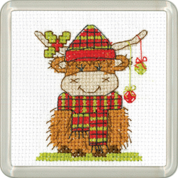 Borduurpakket Highland Coaster - Tartan - Heritage Crafts