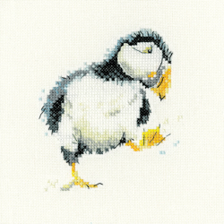 Cross stitch kit Pickle The Puffin - Heritage Crafts