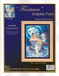 Cross Stitch Chart Fantasea Dolphin Fairy - Kustom Krafts