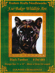 Cross Stitch Chart Black Panther - Kustom Krafts