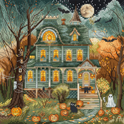 Cross stitch chart Haunted House - Leti Stitch