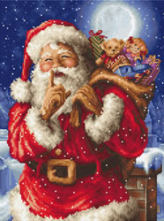 Cross stitch kit Santa's secret - Leti Stitch