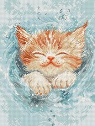 Cross stitch kit Splashing Playtime - Leti Stitch