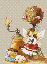 Cross stitch kit Coffee Fairy - Luca-S