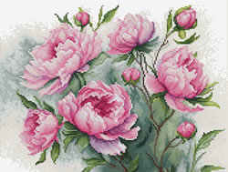 Cross stitch kit The Charm of Peonies - Luca-S