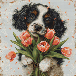 Cross stitch kit The Cocker Spaniel Puppy - Luca-S