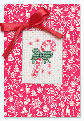 Cross Stitch Kit Postcard Christmas Candy - Luca-S