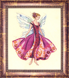 Cross Stitch Chart January's Garnet Fairy - Mirabilia Designs