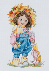 Cross stitch kit Autumn Girl - Merejka