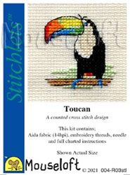 Cross stitch kit Toucan - Mouseloft