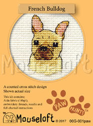 Cross stitch kit French Bulldog - Mouseloft