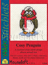 Cross stitch kit Cosy Penguin - Mouseloft