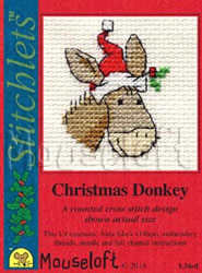 Cross stitch kit Christmas Donkey - Mouseloft