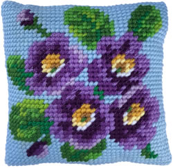Cushion cross stitch kit Primrose Bouquet - Needleart World