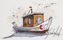 Cross stitch kit Fishing Boat - PANNA