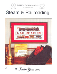 Cross Stitch Chart Steam & Railroading - Patricia Gaskin