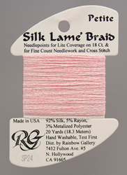 Petite Silk Lam Braid Baby Pink - Rainbow Gallery
