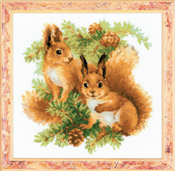 Cross Stitch Kit Squirrels - RIOLIS