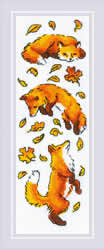 Cross stitch kit Foxes in the Leaves - RIOLIS
