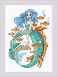 Cross stitch kit Little Mermaid Aquamarine - RIOLIS