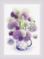 Cross stitch kit Purple Allium - RIOLIS