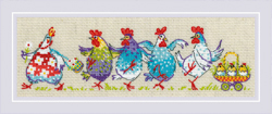 Cross stitch kit Cluck-cluck?!!! - RIOLIS