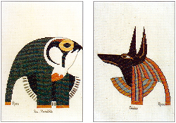 Cross Stitch Chart Anubis and Ra-Harakhte - Ross Originals