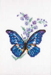 Cross Stitch Kit Polemonium and Butterfly - RTO