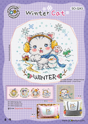Cross stitch chart Winter Cat - Soda Stitch