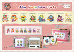 Cross Stitch Chart The Rainbow Owls - Soda Stitch