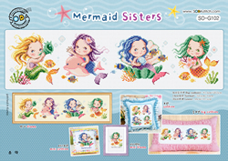 Cross Stitch Chart Mermaid Sisters - Soda Stitch